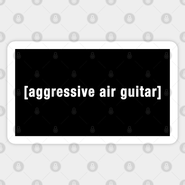 Aggressive Air Guitar Sticker by teecloud